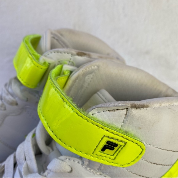 Fila Vulc Color Pop Neon Green High Top Sneakers - Picture 5 of 10